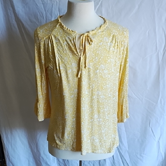 Croft & Barrow yellow top size L - Picture 1 of 6